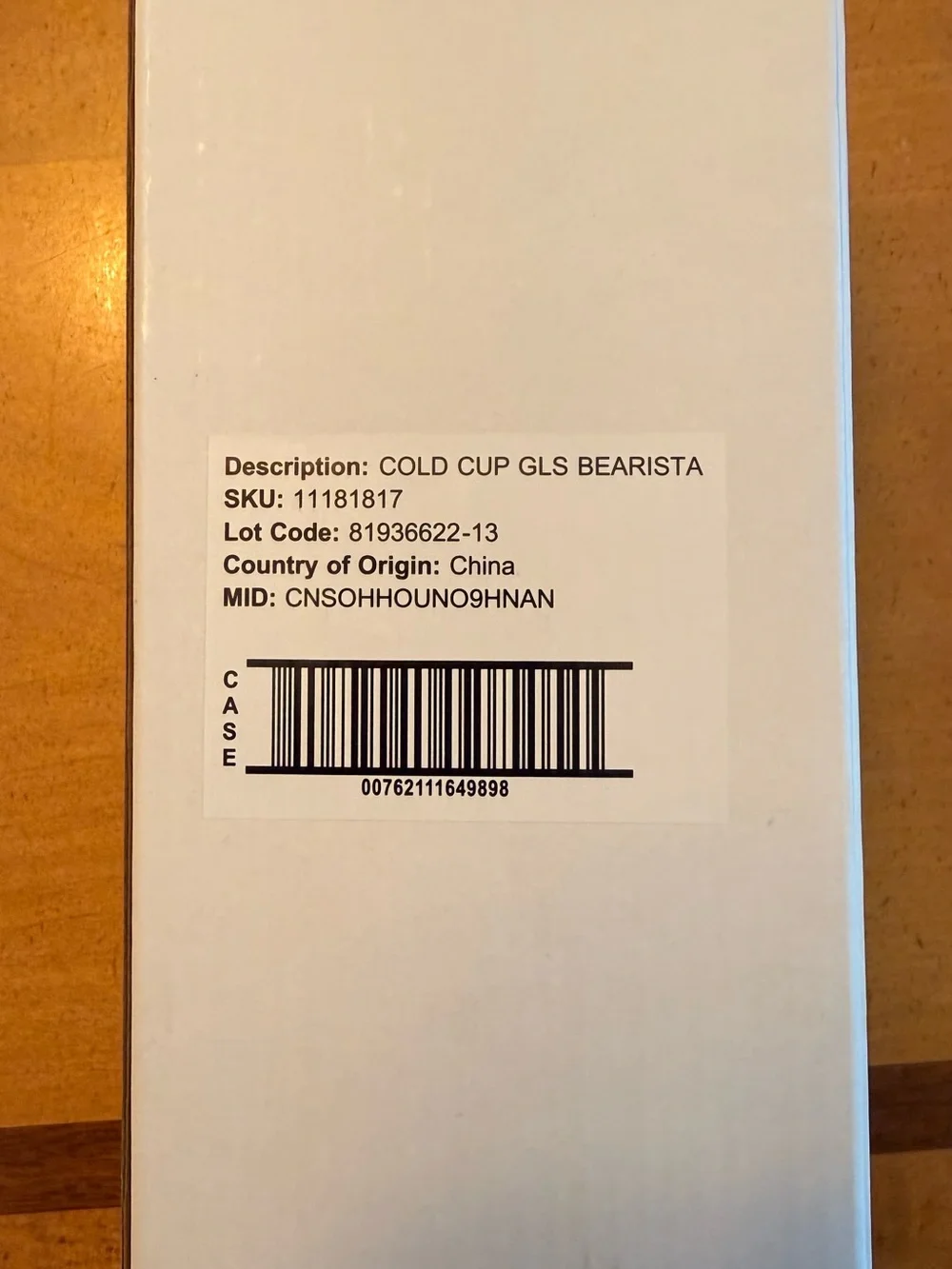 Starbucks Bearista Cup